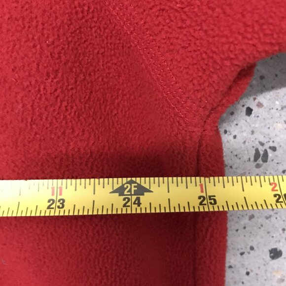 LANDS END Mens XL Red Fleece Jacket Full Zip Up - Picture 7 of 9